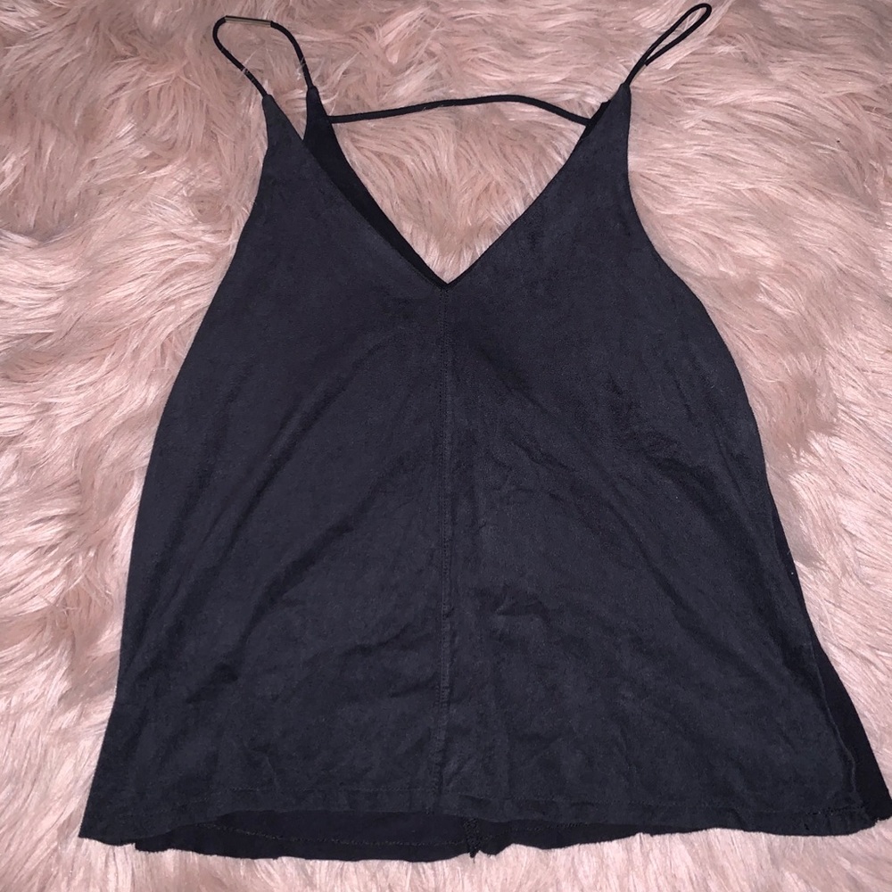Velvet black tank top